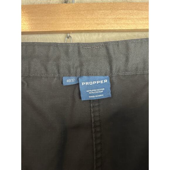 Propper Mens 40x32 Cargo Pants Black Tatical Ripstop Elastic Waist Workwear Duty - Picture 4 of 5